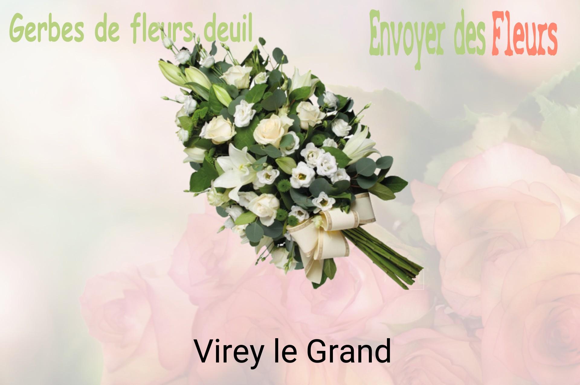 Gerbe de fleurs de deuil livrée à Virey-le-Grand